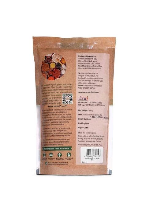 Conscious Food Organic Urad Dal 500g – Unpolished & Pure