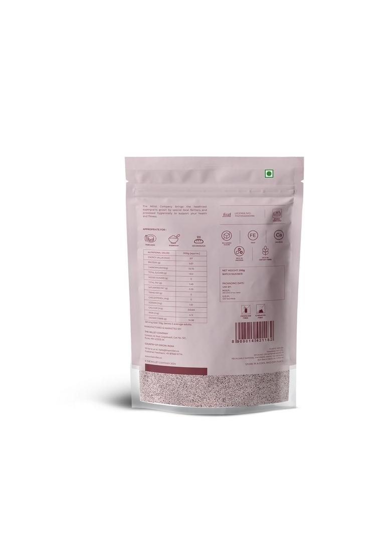 The Millet Company Sprouted Ragi Flour, No added Sugar, Stone-ground (250)