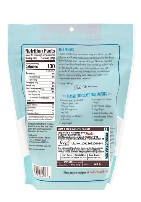 Bob’s Red Mill Gluten-Free 1-to-1 Baking Flour – All-Purpose | 623gm