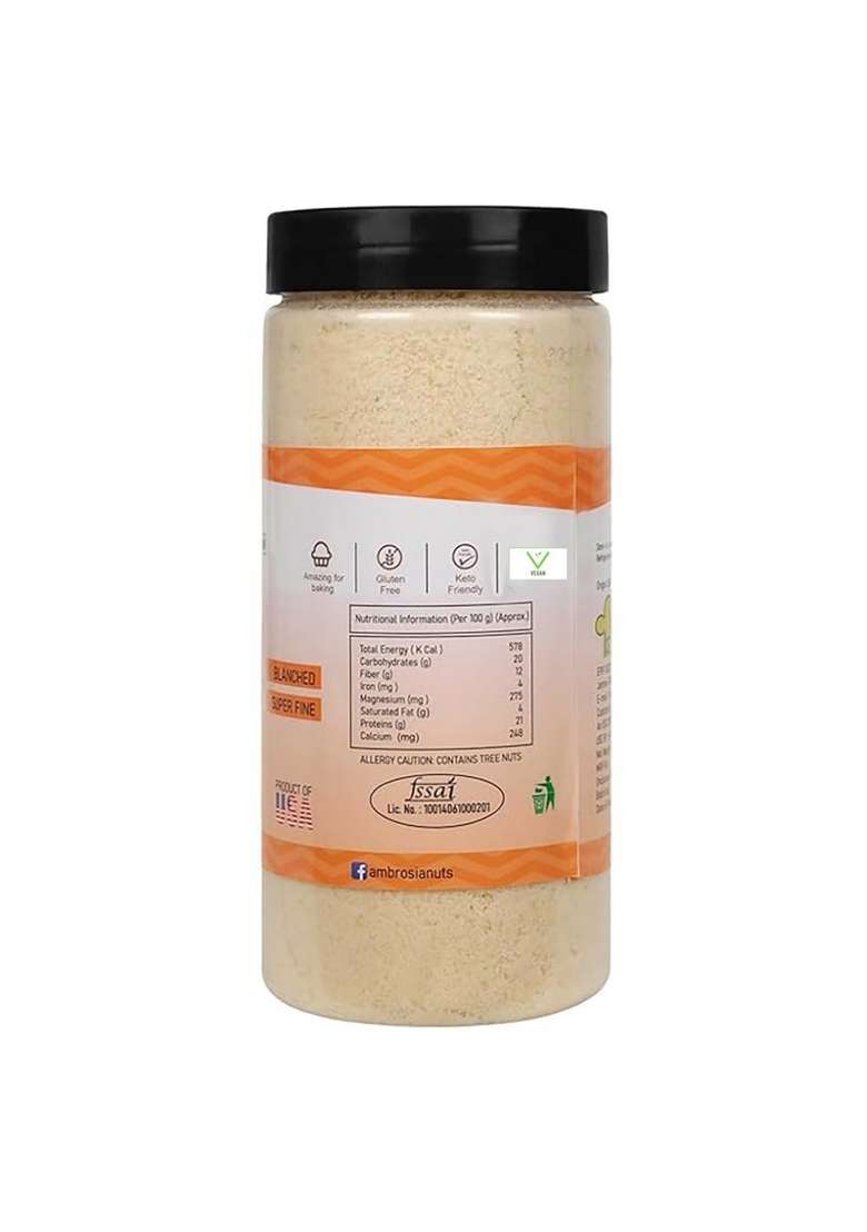 Ambrosia California Almond Flour – Blanched Keto Baking Flour | 200 Gm - Indya