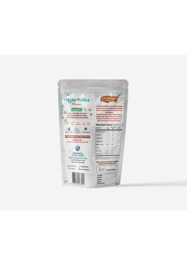 Dr. Gluten Multi Millet Flour – Gluten-Free 7-Millet Atta | 1kg