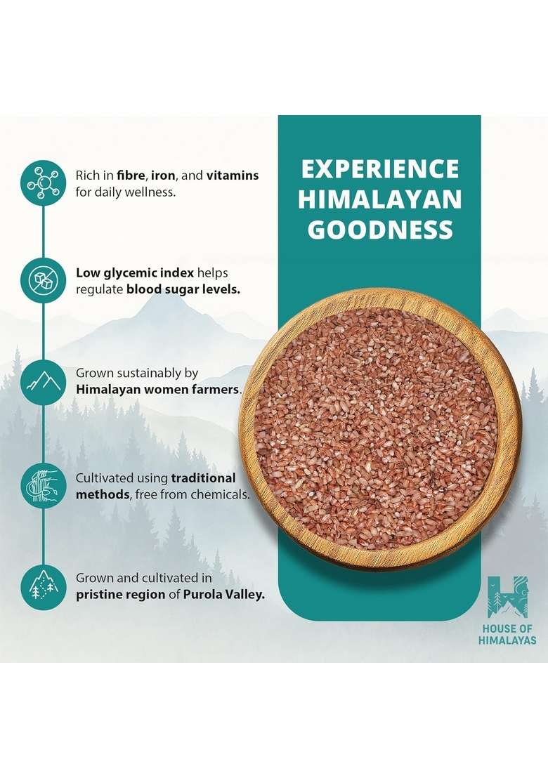 House Of Himalayas Red Rice – Naturally Grown Lal Chawal | 500g - Indya