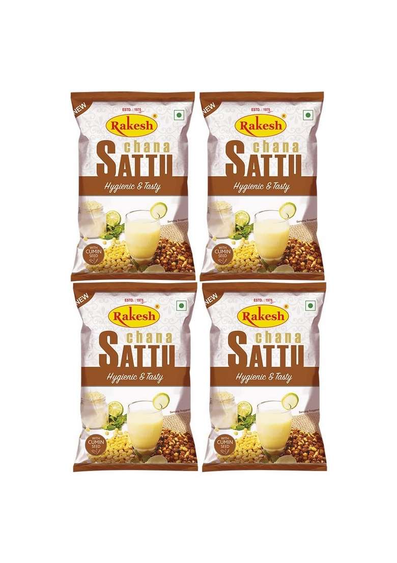 Rakesh Chana Sattu – Hygienic Roasted Gram Flour | 500G x 4 - Indya