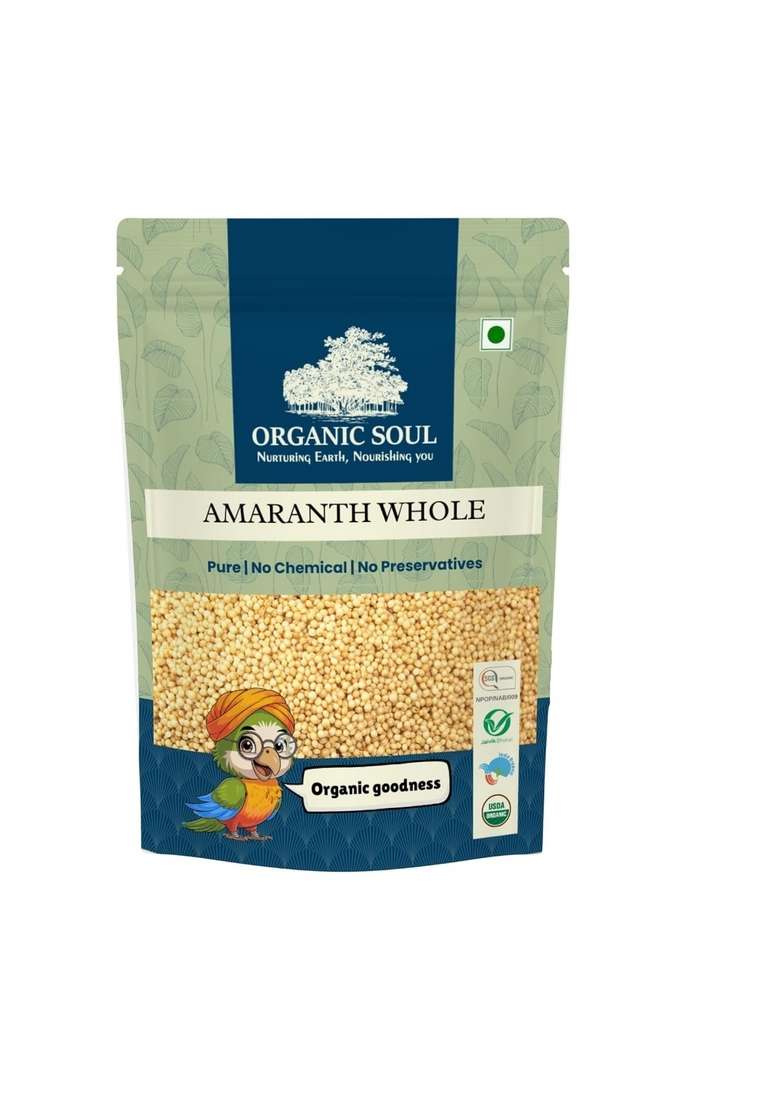 Organic Soul Amaranth Whole (Rajgira) Seeds – 900Gram - Indya