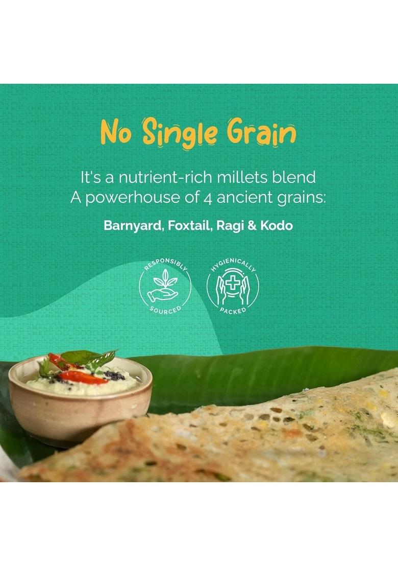 Milletry Multi Millet Rava – Foxtail, Kodo, Barnyard & Ragi Mix | 400gm