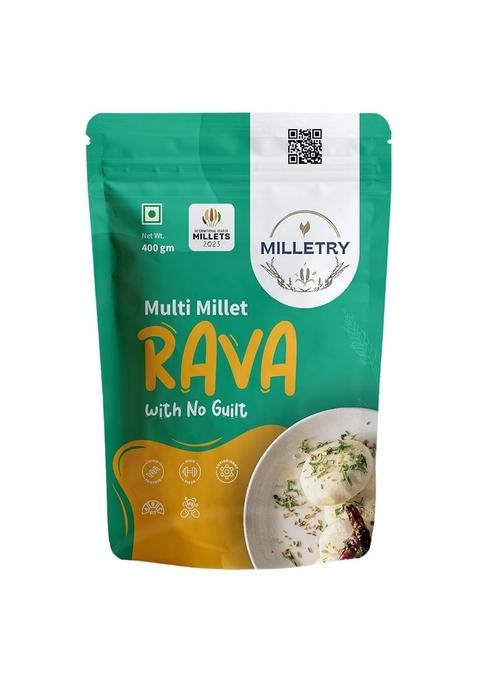 Milletry Multi Millet Rava – Foxtail, Kodo, Barnyard & Ragi Mix | 400gm
