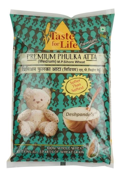 Taste For Life Premium Phulka Atta – Sihore Wheat Flour for Soft Rotis