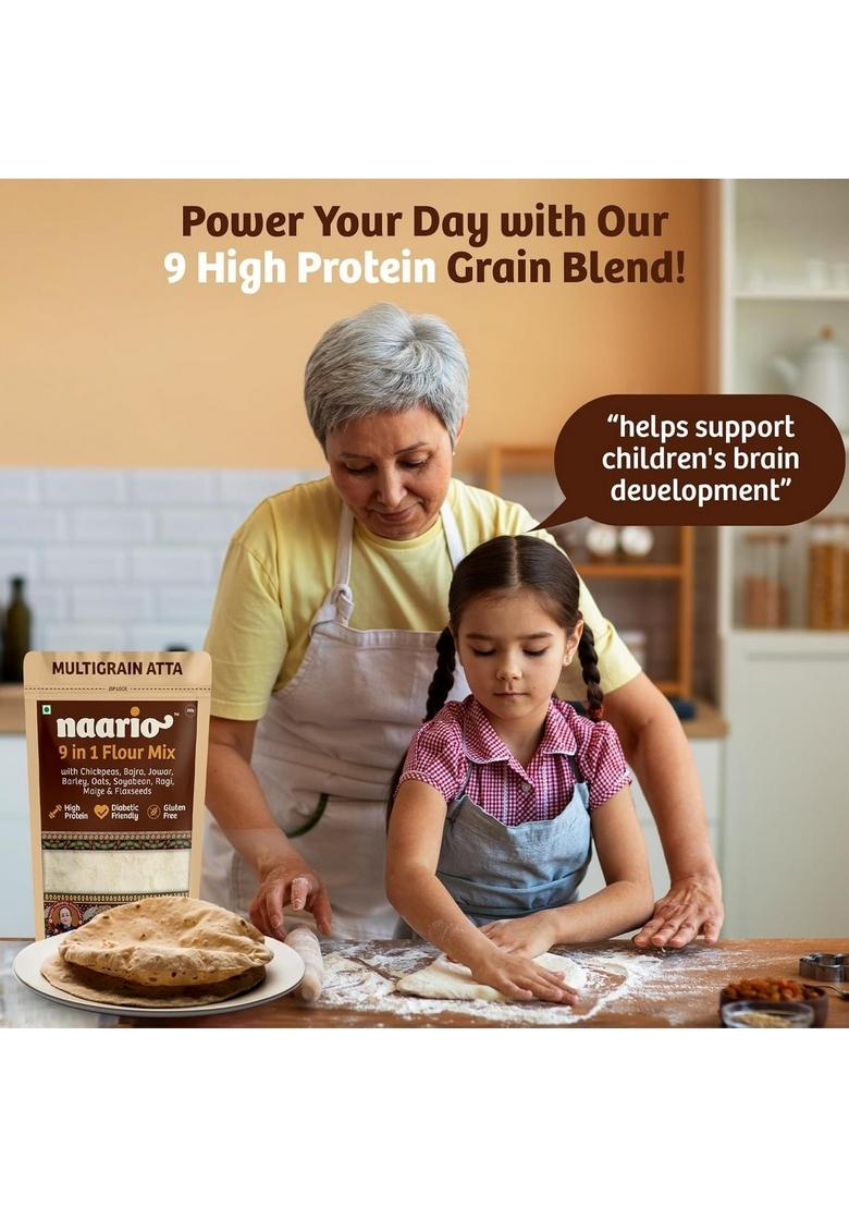 Naario Multigrain Atta – Low GI High-Fibre Flour Mix | 250 gram
