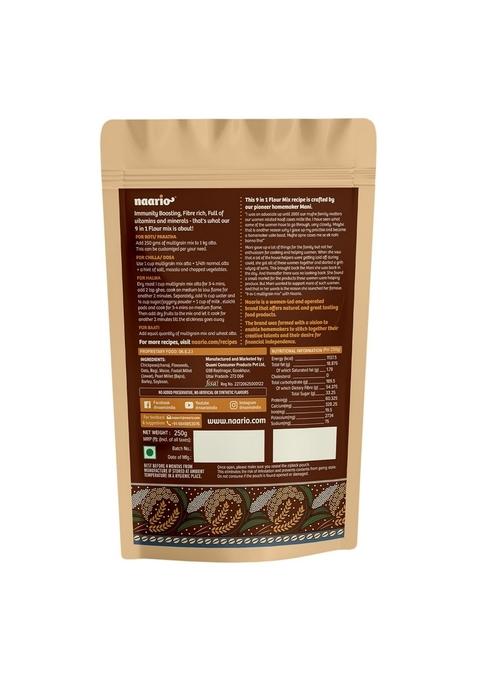 Naario Multigrain Atta – Low GI High-Fibre Flour Mix | 250 gram