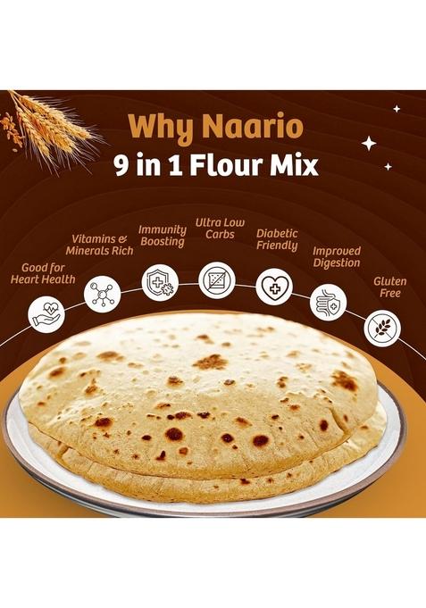 Naario Multigrain Atta – Low GI High-Fibre Flour Mix | 250 gram