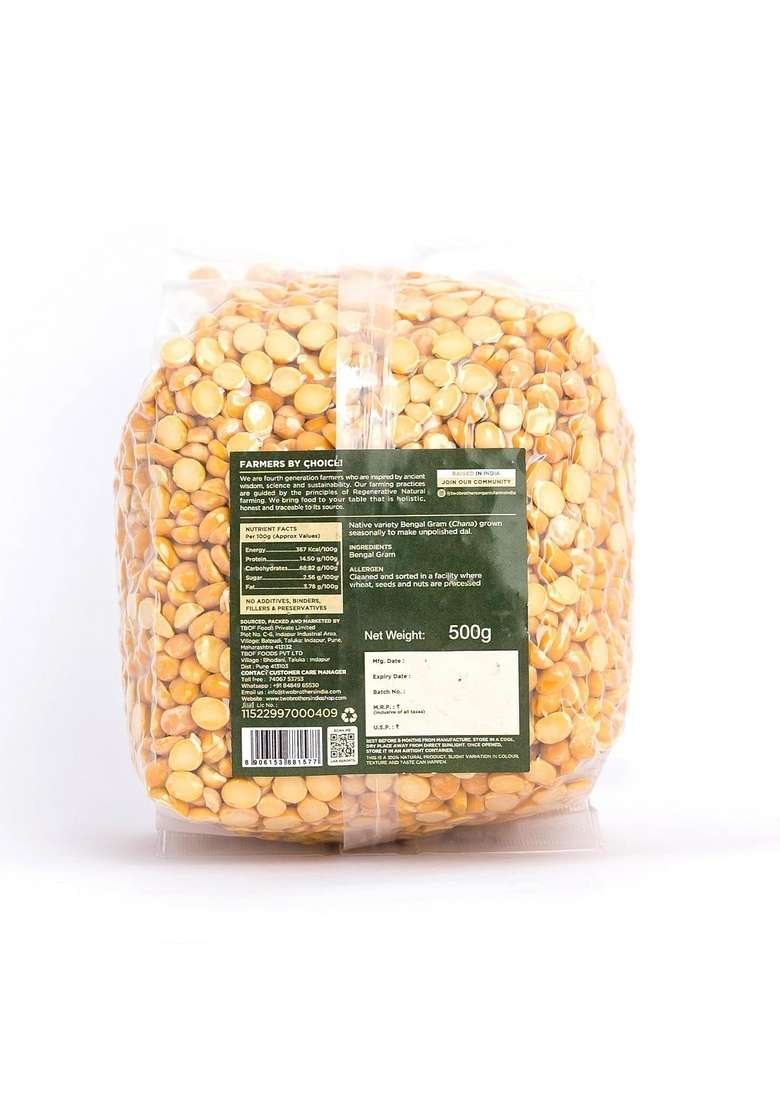 Two Brothers Organic Farms Desi Harbara (Chana Dal) Unpolished - 1 Kg - Indya
