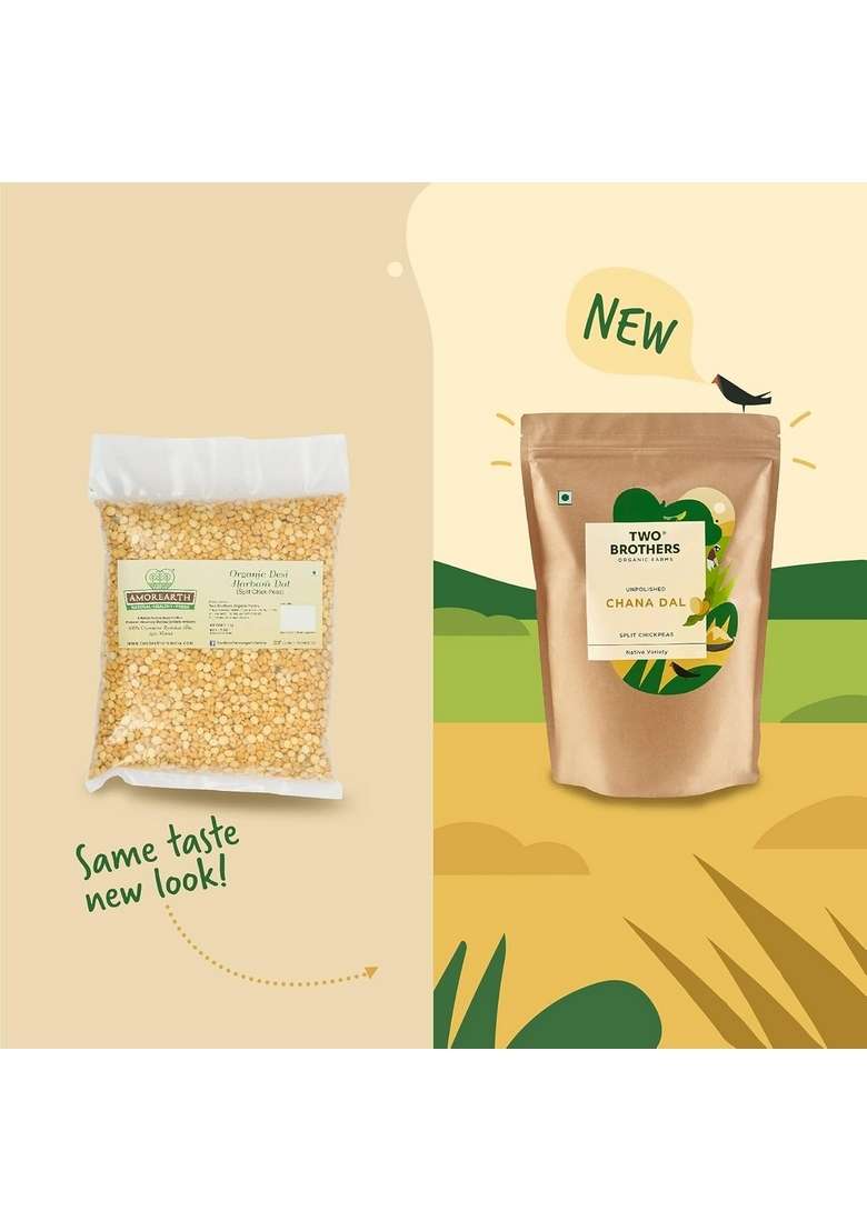 Two Brothers Organic Farms Desi Harbara (Chana Dal) Unpolished - 1 Kg - Indya