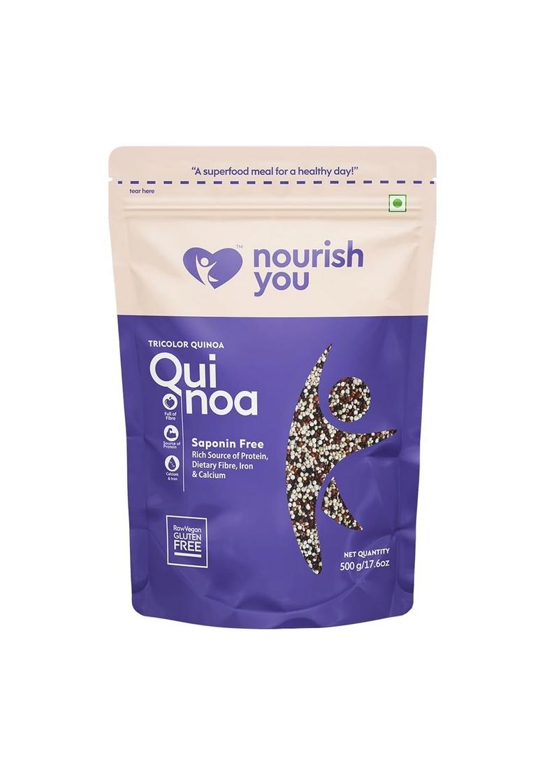 Nourish You Tricolour Quinoa | Protein & Fiber Rich Superfood Gluten-Free Grains For Eating Healthy Food Weight Management, Heart Health Immunity Ideal Salads, Khichdi, Pulao More