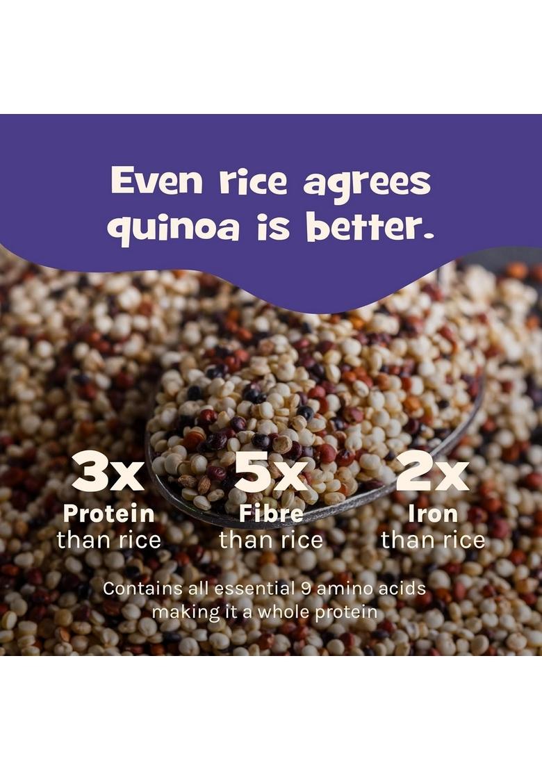 Nourish You Tricolour Quinoa | Protein & Fiber Rich Superfood Gluten-Free Grains For Eating Healthy Food Weight Management, Heart Health Immunity Ideal Salads, Khichdi, Pulao More