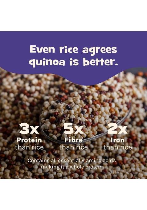 Nourish You Tricolour Quinoa | Protein & Fiber Rich Superfood Gluten-Free Grains For Eating Healthy Food Weight Management, Heart Health Immunity Ideal Salads, Khichdi, Pulao More