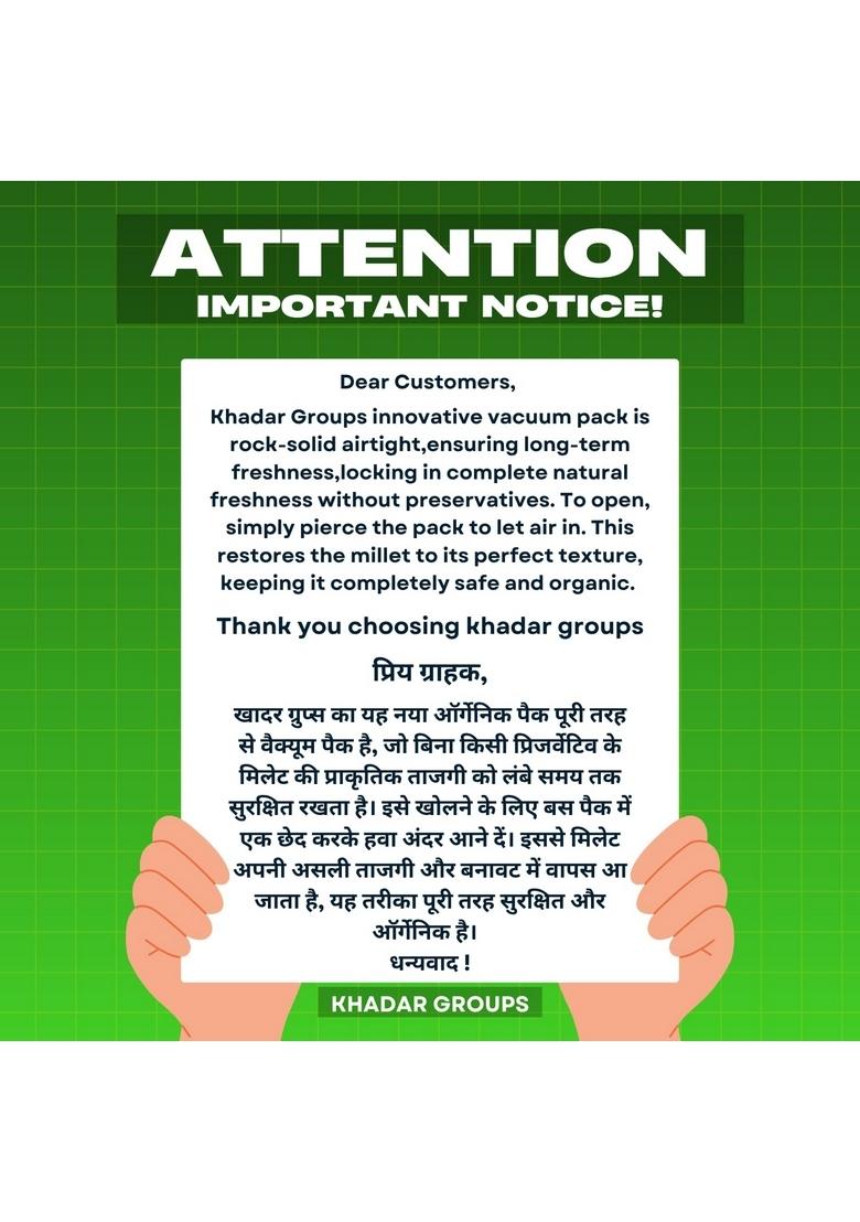 Siridhanyalu Foxtail Millet Flour (Unpolished & Organic) | Gluten Free Kangni/Thinai/Foxtail Atta ( Powder ) For Healthy Life Style Weight Management Online New Tech Rock-Hard Vacuumed Pack