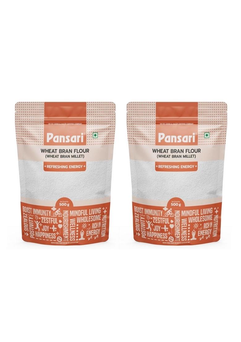 Pansari Wheat Bran Flour 1 Kg Â€“ High In Fiber, Protein & Magnesium| Natural For Roti, Baking Cooking, Gluten-Free, No Added Preservatives