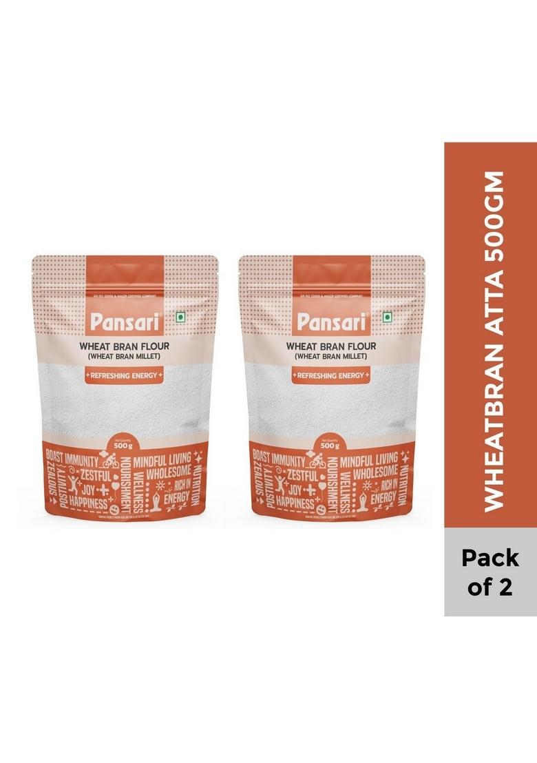 Pansari Wheat Bran Flour 1 Kg Â€“ High In Fiber, Protein & Magnesium| Natural For Roti, Baking Cooking, Gluten-Free, No Added Preservatives