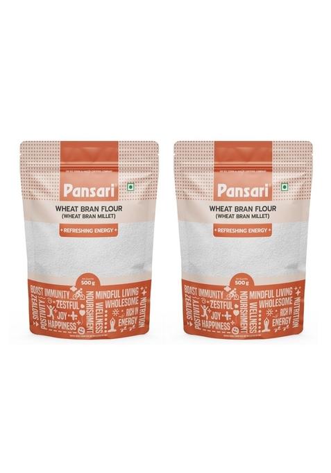 Pansari Wheat Bran Flour 1 Kg Â€“ High In Fiber, Protein & Magnesium| Natural For Roti, Baking Cooking, Gluten-Free, No Added Preservatives