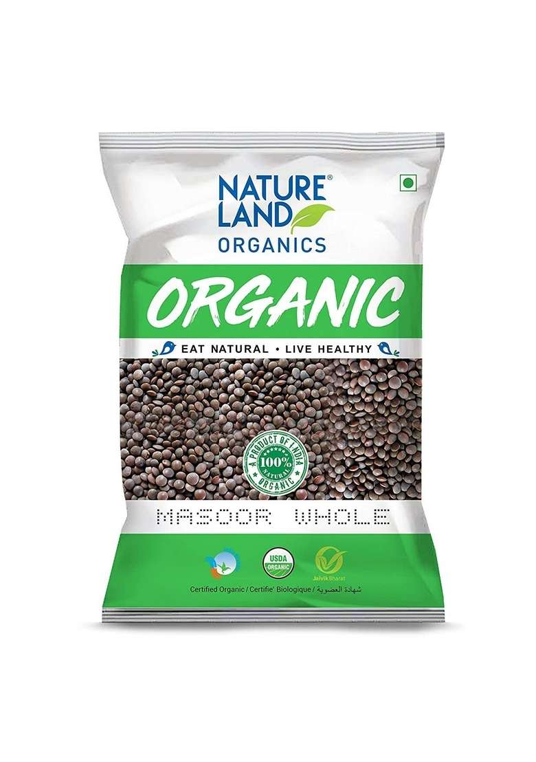 Natureland Organics Moong Sabut/Whole Daal 500 Gm - Organic Healthy Pulses - Indya