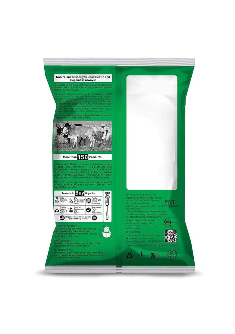 Natureland Organics Moong Sabut/Whole Daal 500 Gm - Organic Healthy Pulses - Indya