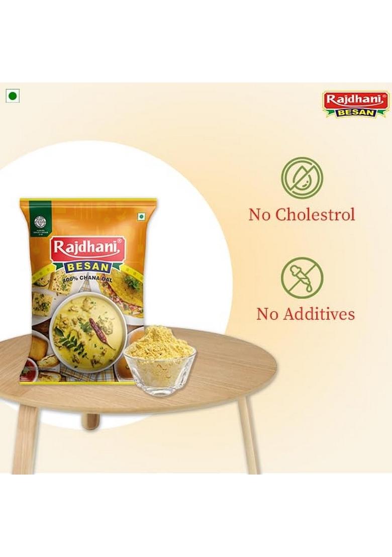 Rajdhani Besan (Gram Flour) 1Kg Â€“ 100% Pure Chana Dal Flour | Gluten-Free, High Protein Ideal For Pakora, Dhokla, Baking & Indian Cooking