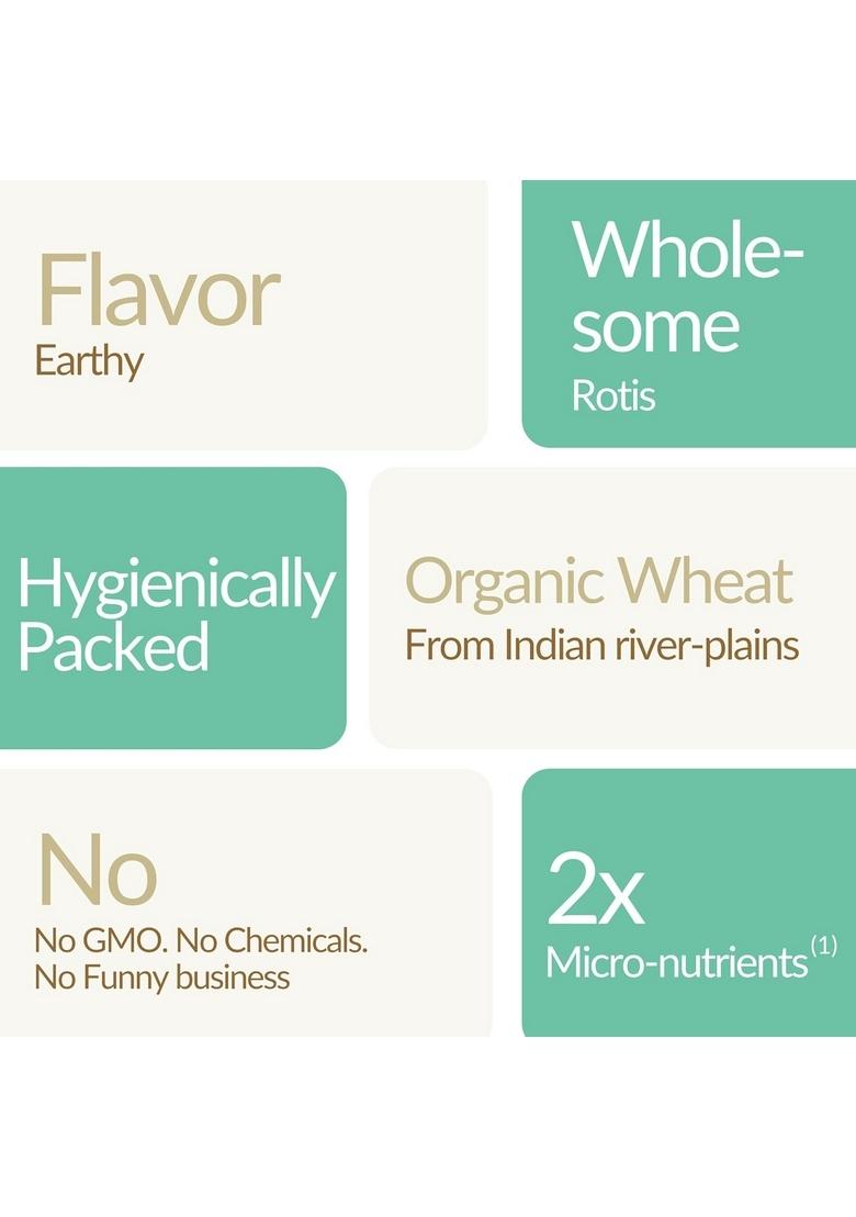 Twf Indie Wheat Flour | 1 Kg Organic From Indo-Gangetic Plains High Protein & Fibre No Bleach Preservatives Artificial Flavor Rich In Micro-Nutrients Guilt Free Rotis