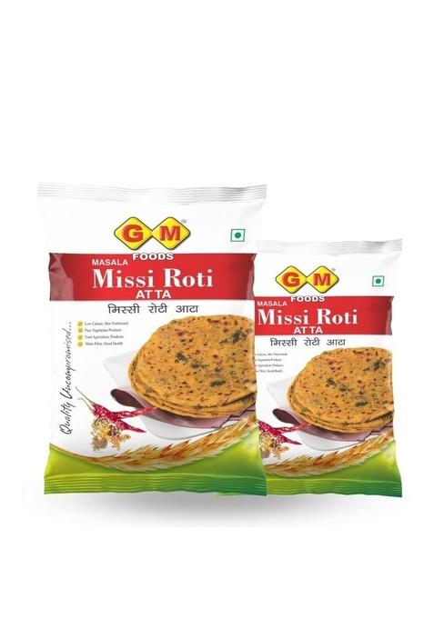 Gm Foods Masala Missi Roti Atta 400G (Pack Of 2) | Spiced With Indian Seeds & Herbs Rich In Protein, Vitamins, Minerals Micronutrients Healthy Tasty No Artificial Colors Or Preservatives