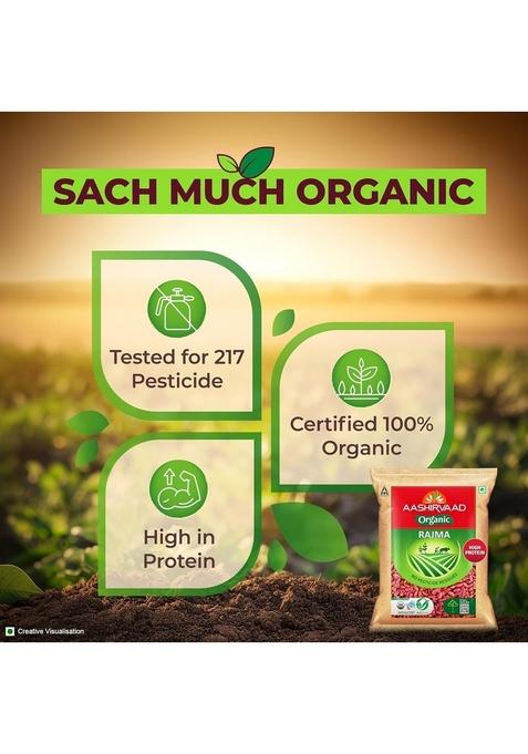 Aashirvaad Organic Rajma, 500 G, 100% Red Kidney Beans, Rich In Fibre & Protein