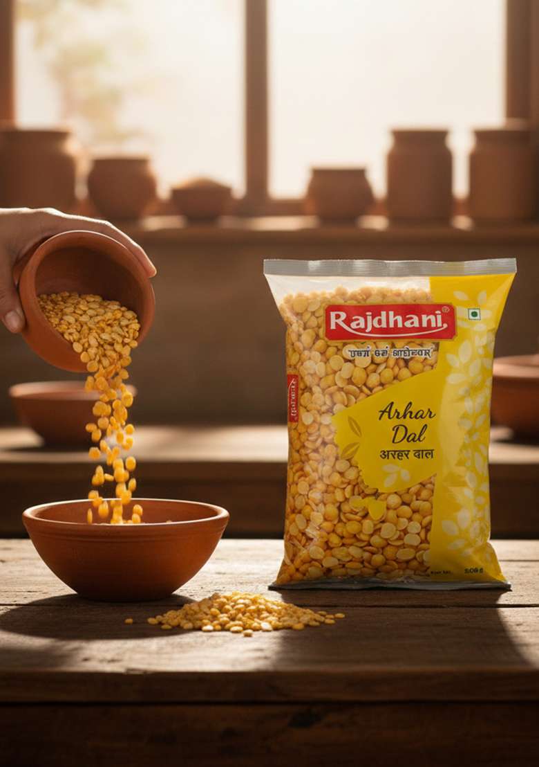 Rajdhani Arhar Dal, 500G - Indya