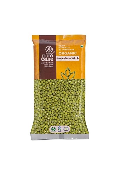 ‎Phalada Pure & Sure Organic Green Gram Whole | Healthy Wholesome Rich In Fiber, High Protein, No Preservatives 500Gm