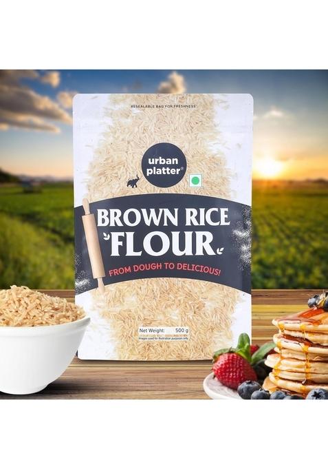Urban Platter Brown Rice Flour, 500g (Gluten-free | Good Source of Fiber and Protein | Ideal for Baking)