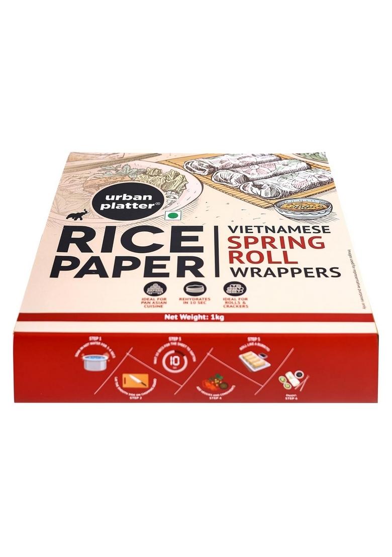 Urban Platter Large Rice Paper Sheets, 1kg (Vietnamese Spring Roll Wrappers Pan Asian Cuisine, Ideal for Rolls and Crackers)