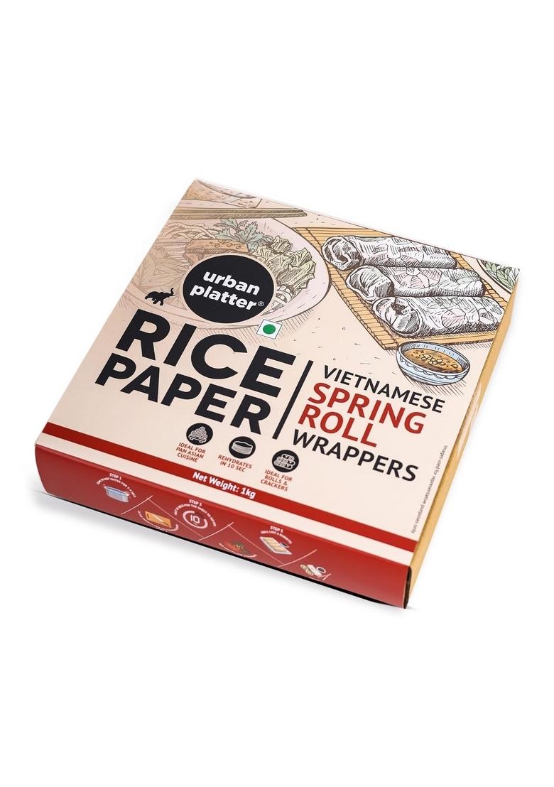 Urban Platter Large Rice Paper Sheets, 1kg (Vietnamese Spring Roll Wrappers Pan Asian Cuisine, Ideal for Rolls and Crackers)