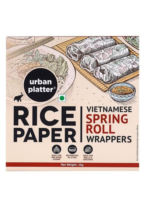 Urban Platter Large Rice Paper Sheets, 1kg (Vietnamese Spring Roll Wrappers Pan Asian Cuisine, Ideal for Rolls and Crackers)