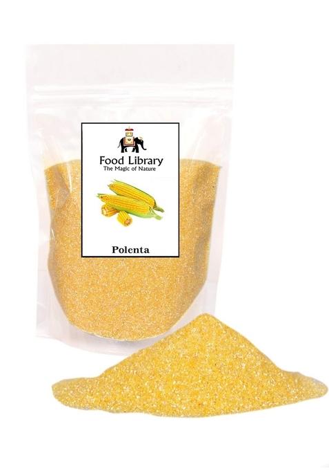 Food Library The Magic Of Nature Yellow Corn Polenta, 400g | Premium Cornmeal for Creamy, Grilled & Baked Dishes | Natural Polenta for Crunchy Coating & Versatile Cooking