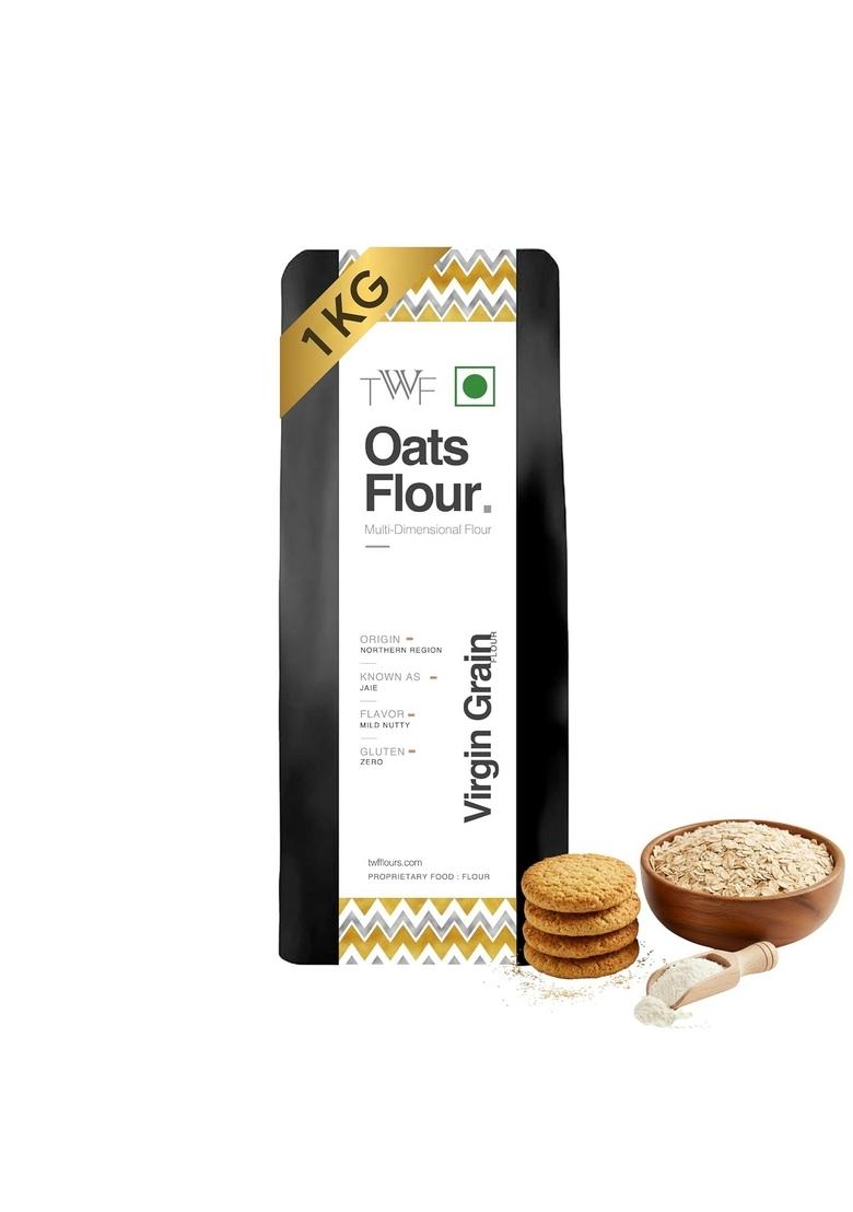 Twf Virgin Oats Flour | 1Kg Helps Manage Weight Gluten Free High In Protein & Fibre Non Gmo 100% Grains Jaee Atta Healthy For Cooking, Baking, And Breakfasts