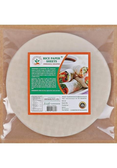 Nourcery Rice Paper Sheets – Gluten-Free Spring Roll Wrappers | 200g