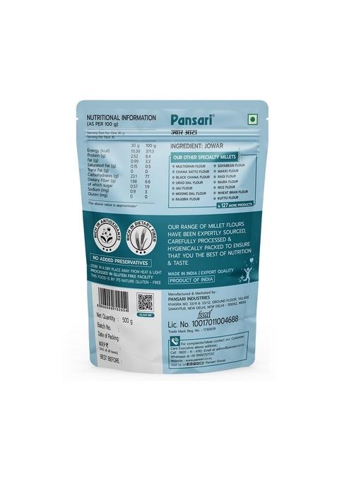 Pansari 1 kg Jowar Flour| Sorghum Flour | Jonna