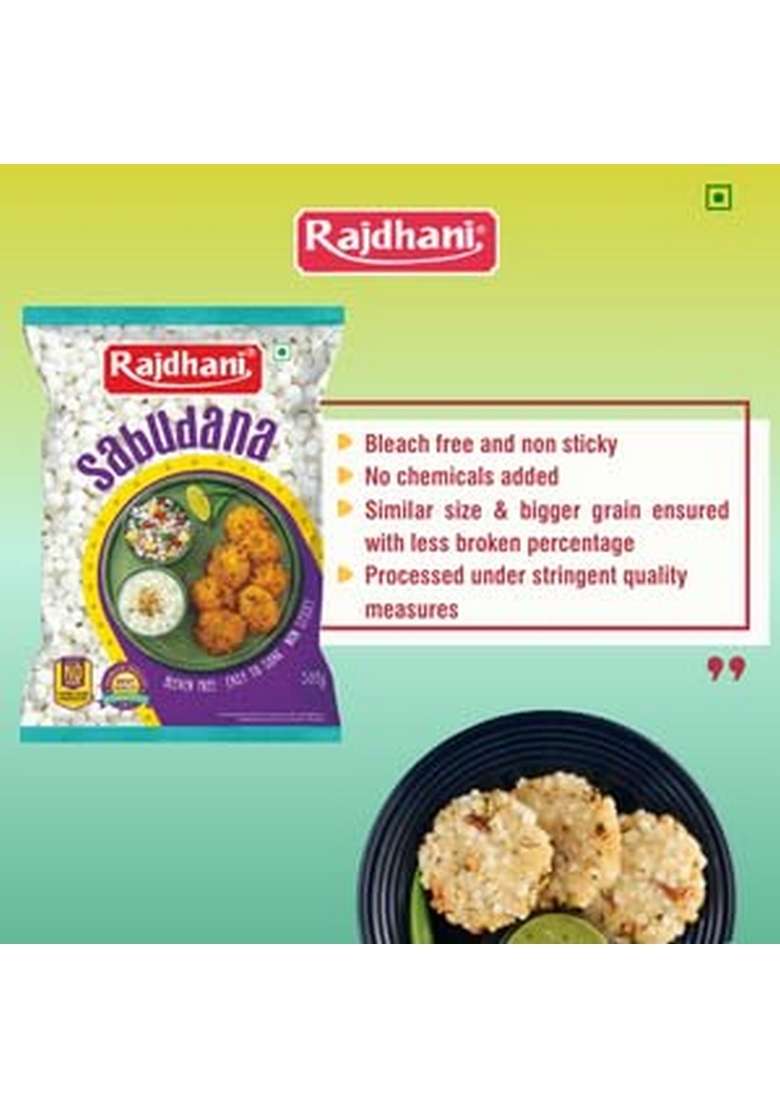 Rajdhani Organic Sabudana (500 Grams) | Sago - Indya