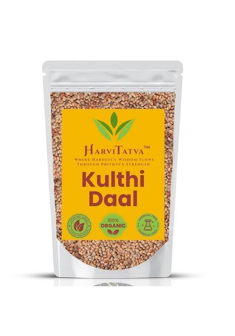 Harvitatva Kulthi Dal Whole Horse Gram/Kollu/Kulith/Gahat Hurali Kalu Â€“ Unpolished High-Fiber Pulses For Cooking, Detox, Ayurvedic Use - 400Gm
