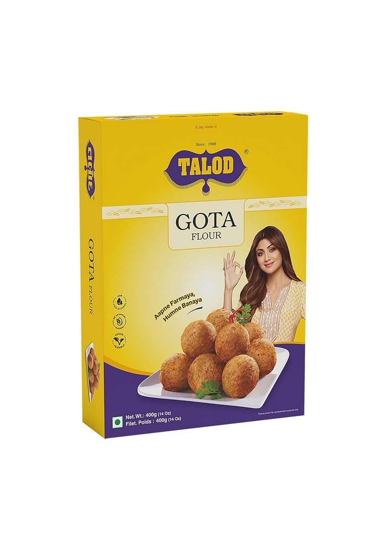 Talod Instant Mix Gota (Pack Of 2 * 400 G) | 100% Vegetarian, Wheat Gluten Free, Vegan Friendly, No Preservative, Artificial Flavours, Colors, Msg - Indya