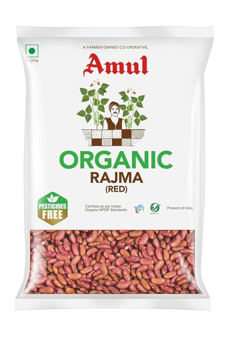 Amul Organic Red Rajma 40 X 500G - Indya