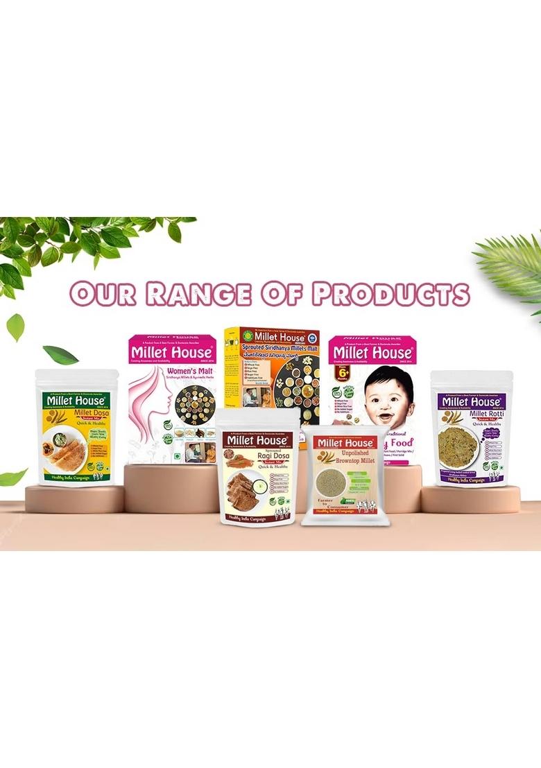 Millet House Baby Food | 100% Organic Indian Traditional Multi Grain Porridge Natural Certified Healthy Cereal Infant Ragi Sarihittu (6+Month, Pack Of 1, 200 Grams)