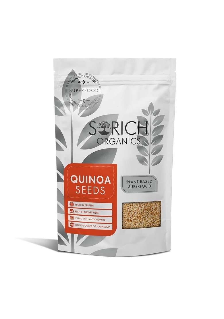 Sorich Organics Quinoa Seeds 900 Gm - Protein & Fiber Rich Superfood | Diet Food Cereal For Breakfast Gluten Free - Indya