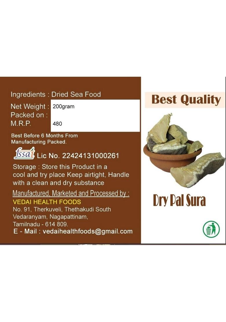 Vedai Health Foods Dry Milk Shark/Paal Sura/Sraavu / 200 G, All Life Stages, Fish