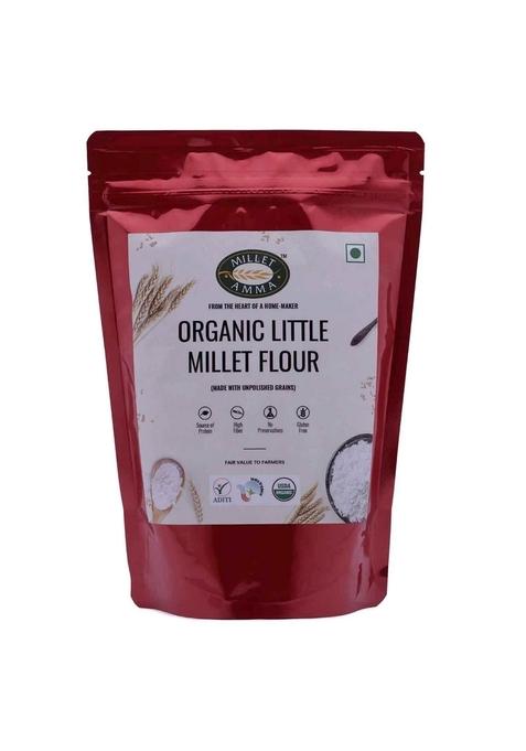 Millet Amma Certified Organic Little Flour | 1 Kg (500G X 2 Packs) Made With Unpolished Grains ( Kutki Samai Same Samalu ) Suitable For Multiple Recipes 100% Vegan & Gluten Free Rice In Proteins