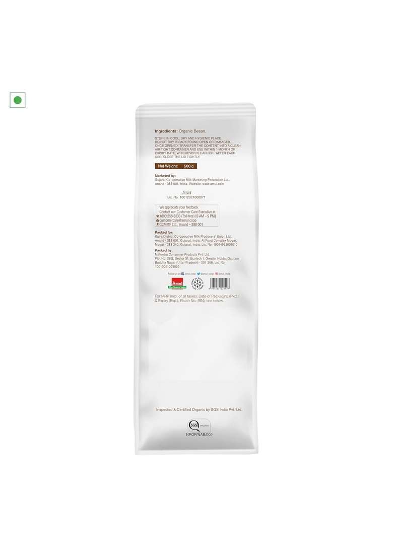 Amul Organic Besan, 500 G - Indya