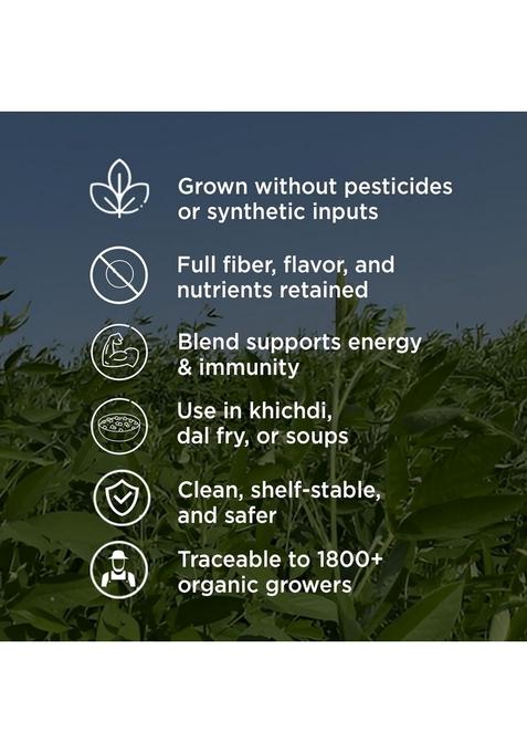 Phalada Pure & Sure Organic Pancharatna (Mix) Dal 500G | 100% Pulses With High Protein Other Health Benefits Unpolished Unadulterated Chemical Free| Patented Steam Sterilized