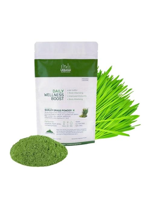 Urbana Superfoods Barley Grass Smoothie Mix Powder- Rich Superfood For Improved Immunity & Body Cleansing- 100% Natural, Organic, Non-Gmo, Gluten-Free, Vegan- 45G- Perfect Smoothies, Juice, Soups